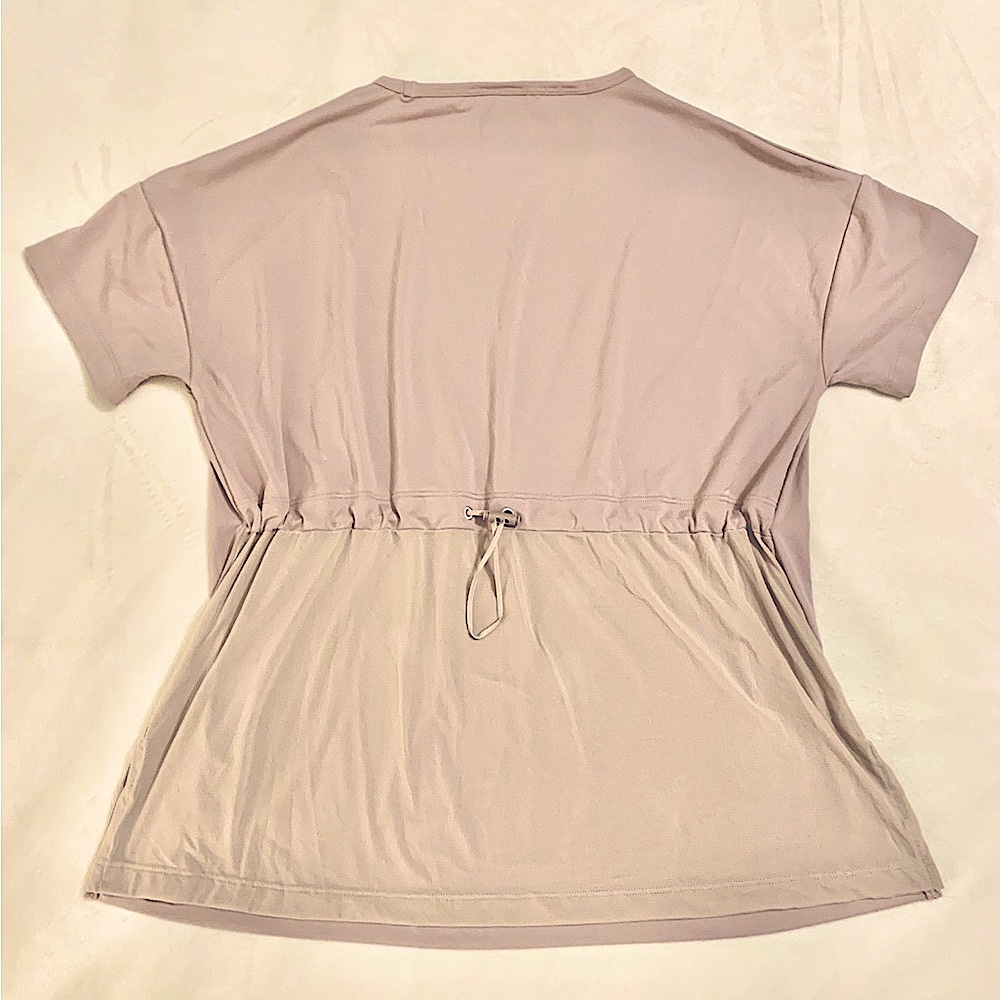 Gymshark Blush Pink Cinched Mesh Backing Short Sleeve Shirt SIZE Small